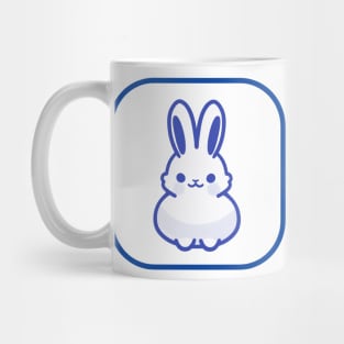 Blue Bunny Cute Minimalist Aesthetic Design Mug